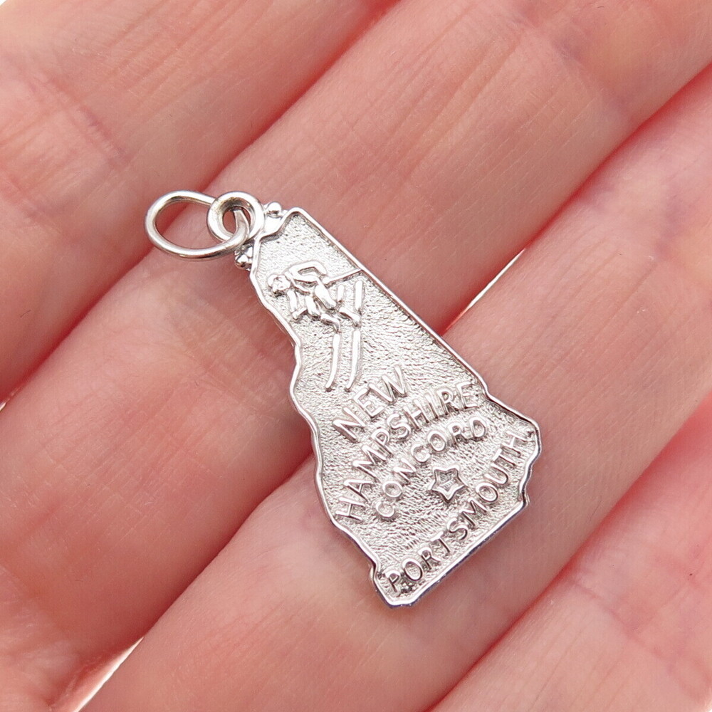 Mark Mercy 925 Sterling Silver Vintage New Hampshire Charm Pendant